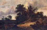 RUISDAEL, Jacob Isaackszon van Landscape with a House in the Grove at oil painting picture wholesale
